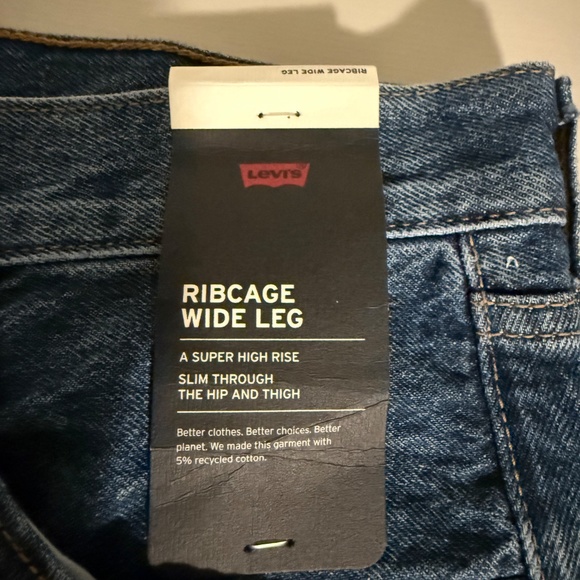 RIBCAGE WIDE LEG WOMEN'S JEANS (NWT) - Picture 6 of 7